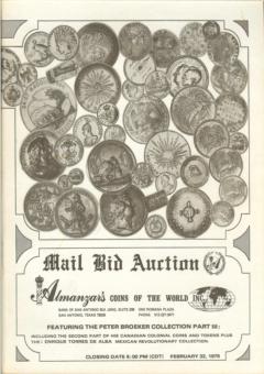 Almanzar's Coins of the World, Inc. February 22,1979: Mail Bid Auction Featuring the Peter Broeker Collection Part III