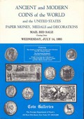 Coin Galleries July 14,1993: Ancient and Modern Coins of the World and the United States Paper Money, Medals and Decorations