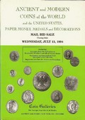 Coin Galleries July 13,1994: Ancient and Modern Coins of the World and the United States