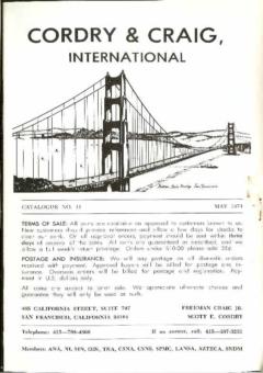 Cordry & Craig, International May 1974: Catalog #11