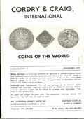 Cordry & Craig, International November 1974: Catalog #15 - Coins of the World