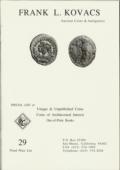 Frank L. Kovacs FPL 29: Special List of Unique & Unpublished Coins, Coins of Architectural Interest and Out-of-Print Books