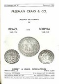 Freeman Craig & Co. February 9,1976: Catalog #27 - The Coinage of Brazil 1663-1956 and Bolivia 1568-1942