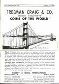 Freeman Craig & Co. March 15,1976: Catalog #28 - Coins of the World