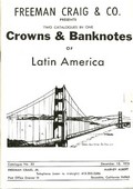 Freeman Craig & Co. December 15,1976: Catalog #33 - Crowns & Banknotes of Latin America