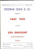 Freeman Craig & Co. August 15,1977: Catalog #39 - Part Two of Our Anniversary Sale