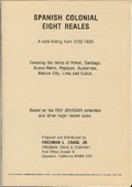 Coverscan of Spanish Colonial Eight Reales: A Date Listing from 1732-1825 by Freeman Craig, Jr.