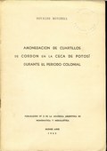 Amonedacion de Cuartillos de Cordon en la Ceca de Potos� Durante el Periodo Colonial by Mitchell, Osvaldo