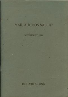 Richard A. Long November 23,1998: Mail Auction Sale 87