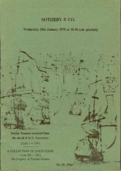 Sotheby & Co. January 28, 1970: Further Treasure Recovered from the Site of H.M.S. Association