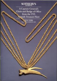 Sotheby's March 24,1993: A Captain-General's Chain and Badge of Office from the 1715 Spanish Treasure Fleet