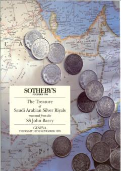 Sotheby's November 16,1995: The Treasure of Saudi Arabian Silver Riyals Recovered from the SS John Barry