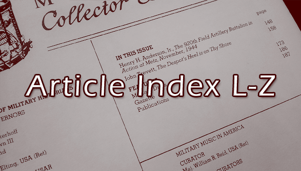 Magazine Article Index Titles L through Z